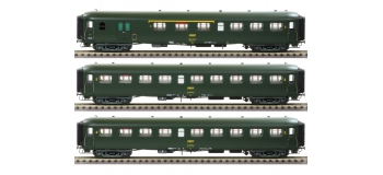 Modélisme ferroviaire : LS Model - LSM40199 - Coffret de 3 Voitures Rapide Nord A3B3Dd B9 B9