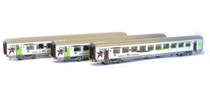 LS Model - LSM40291 - Coffret de 3 voitures VTU Corail Intercités Basse Normandie SNCF 