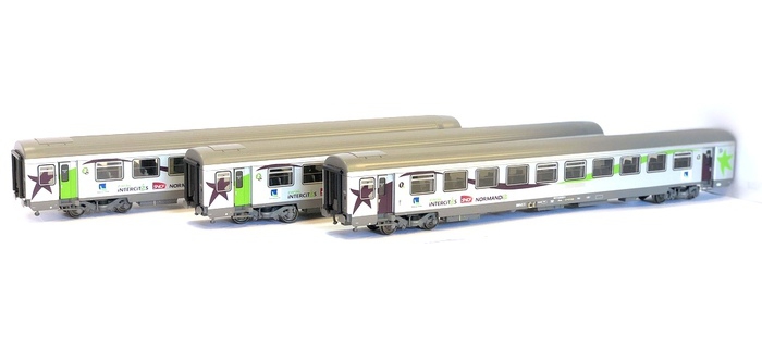 LS Model - LSM40291 - Coffret de 3 voitures VTU Corail Intercités Basse Normandie SNCF 