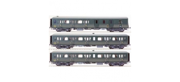 Modélisme ferroviaire : LS Model -LSM40326 - Coffret de 3 voitures Express Nord A7 + B5Dtd + B9t livrées vertes, SNCF