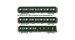 Modélisme ferroviaire : LS Model - LSM40330 -Coffret de 3 voitures Express Nord B4D + B11 + B11 livrées vertes, châssis gris, toit vert, inscriptions jaunes