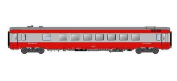 Modélisme ferroviaire : LS Model - LSM40346 - Voiture restaurant type VRU livrée rouge et gris inox