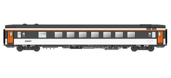 Modélisme ferroviaire : LS Model - LSM40348 - Voiture restaurant type VRU livrée corail grise avec logo nouilles