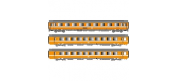 Modélisme ferroviaire : LS Model - LSM40265 - Coffret de 3 voitures VSE livrée orange avec logo encadré