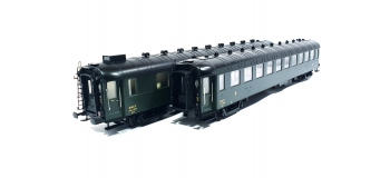 Modélisme ferroviaire : LS Model - MW40392 - Coffret de 2 voitures OCEM vert SNCF