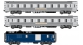Modélisme ferroviaire : LS Model - LSM41101 - Coffret de 2 voitures et 1 fourgon MISTRAL 56 laison 