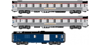 Modélisme ferroviaire :  LS Model - LSM41105 - Coffret de 2 voitures et 1 fourgon MISTRAL 56 liaison 