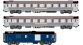 Modélisme ferroviaire :  LS Model - LSM41105 - Coffret de 2 voitures et 1 fourgon MISTRAL 56 liaison 