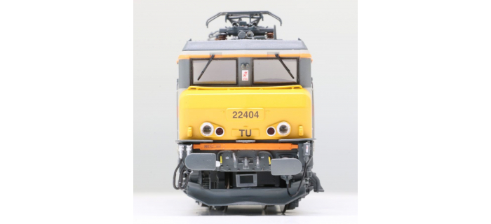 LSM10052-1 - Locomotive électrique BB 22404 TU SNCF, Dijon-Perrigny, gris / orange, faces jaunes - LS Models