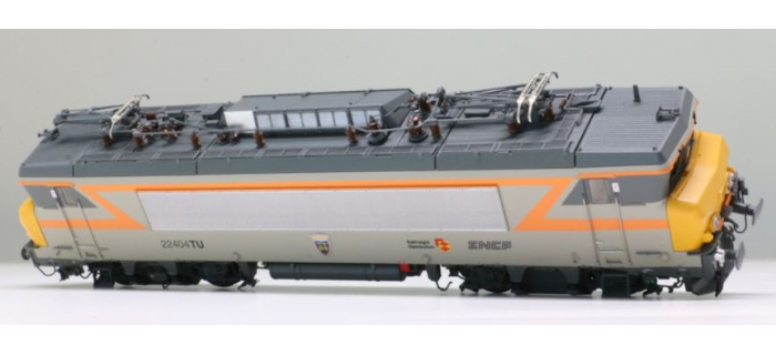 LSM10052-1 - Locomotive électrique BB 22404 TU SNCF, Dijon-Perrigny, gris / orange, faces jaunes - LS Models