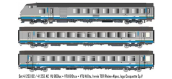 LSM41253DC - Coffret 3 voitures VU/VTU, réversible MUX, SNCF livrée Rhône Alpes - LS Models