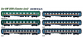 MW2001 - Coffret de 6 voitures Camino Azul Railtour III Bruxelles-Port Bou, SNCB - LS Models