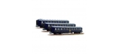 Modélisme ferroviaire :  LS MODELS LSM49123 - Coffret de 3 voitures CIWL 1968 CL1 ép IV