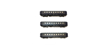 Modélisme ferroviaire : LS MODELS LSM49122 - Coffret de 3 voitures CIWL 1956 CL1 CL2 ép III