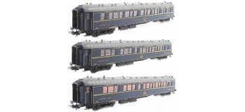 Modélisme ferroviaire : LS Model - LSM49135 -Coffret de 3 voitures type S CIWL toit normal livrée bleu 1956