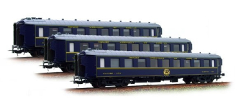 Modélisme ferroviaire :  LS MODELS LSM49123 - Coffret de 3 voitures CIWL 1968 CL1 ép IV