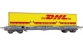 Train électrique : LSMODEL LSM30148 - Wagon porte-conteneur Novatrans DHL Ep. IV-V 