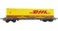 Train électrique : LSMODEL LSM30149 - Wagon porte-conteneur Novatrans DHL Ep. IV-V 