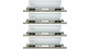 Modelisme ferroviaire : LSMODEL LSM30580 - Coffret de 4 wagons céréaliers Tagnpps gris clair MILLET Ep.VI