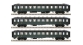 Modélisme ferroviaire : LS Model - LSM40398 - Coffret de 3 voitures OCEM faces lisses B10 Ep.IIIcd
