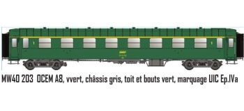 modélisme ferroviaire : LS MODELS MW40203 - Voiture voyageurs OCEM A8 Ep.IVa