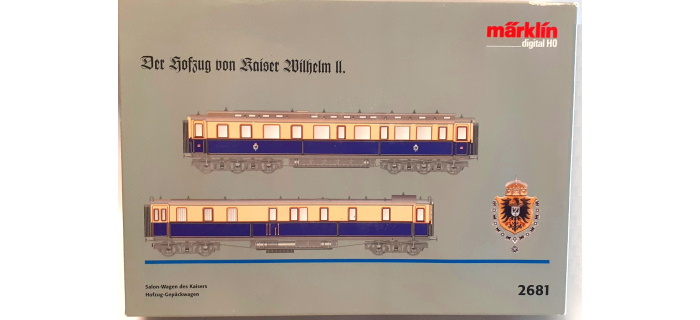 DEP-MARK2681 - Coffret Le train de l'Empereur Guillaume II, Voiture empereur + Fourgon - Marklin