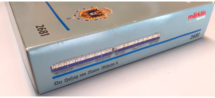 DEP-MARK2681 - Coffret Le train de l'Empereur Guillaume II, Voiture empereur + Fourgon - Marklin