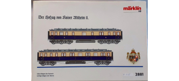 DEP-MARK2881-1 - Coffret Le train de l'Empereur Guillaume II, Voiture Impératrice + Voiture Messieurs - Marklin