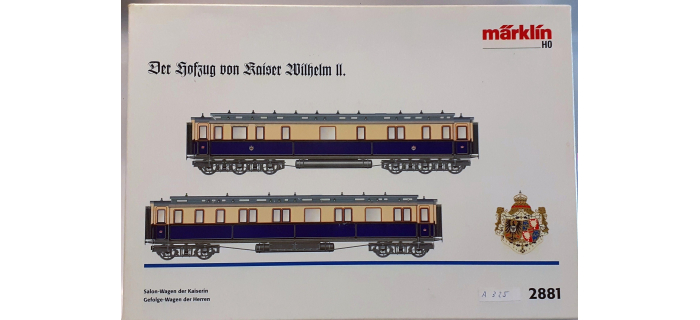 DEP-MARK2881-1 - Coffret Le train de l'Empereur Guillaume II, Voiture Impératrice + Voiture Messieurs - Marklin