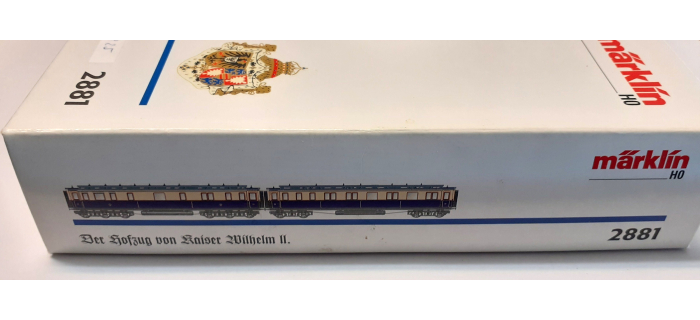 DEP-MARK2881-1 - Coffret Le train de l'Empereur Guillaume II, Voiture Impératrice + Voiture Messieurs - Marklin