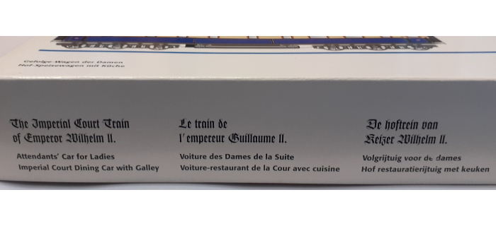 DEP-MARK2881-2 - Coffret Le train de l'Empereur Guillaume II, Voiture Dames + Voiture Restaurant - Marklin