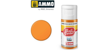 AMMO.R-0010 - AMMO.R-0010 - Orange pour Wagon Réfrigéré, Peinture acrylique Rail Center, 15 ml - Mig Jimenez
