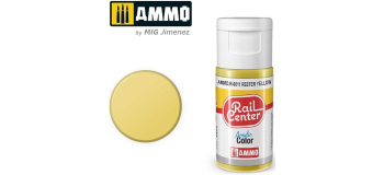 AMMO.R-0011 - AMMO.R-0011 - Jaune pour Wagon Réfrigéré, Peinture acrylique Rail Center, 15 ml - Mig Jimenez