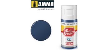 AMMO.R-0020 - AMMO.R-0020 - Bleu Foncé, Peinture acrylique Rail Center, 15 ml - Mig Jimenez