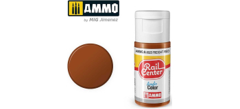 AMMO.R-0025 - AMMO.R-0025 - Rouge pour Wagon de Marchandises, Peinture acrylique Rail Center, 15 ml - Mig Jimenez