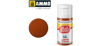 AMMO.R-0031 - AMMO.R-0031 - Marron pour Wagons de marchandises, Peinture acrylique Rail Center, 15 ml - Mig Jimenez