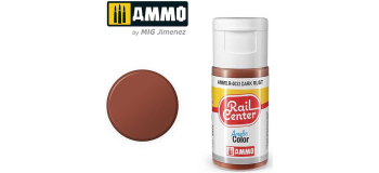 AMMO.R-0033 - AMMO.R-0033 - Rouille Foncée, Peinture acrylique Rail Center, 15 ml - Mig Jimenez