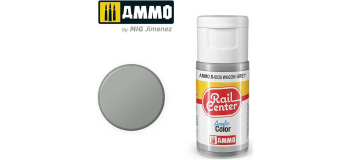 AMMO.R-0039 - AMMO.R-0039 - Gris pour Wagon, Peinture acrylique Rail Center, 15 ml - Mig Jimenez