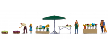 NO 16227 - Figurines thématiques, Stand de fleurs - Noch