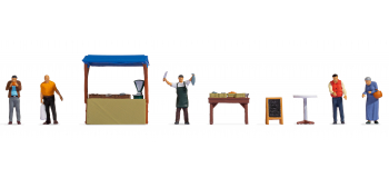 NO 16228 - Figurines thématiques, Stand de poissons - Noch