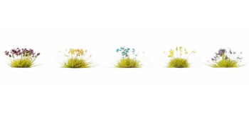 NO 06805 - Fleurs, 250 pièces, vert-jaune, bleu-blanc, bruyère, blé - Noch