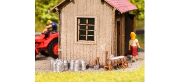 Modélisme ferroviaire : NOCH NO13725 - Figurines - Accessoires de décor Charette à lait