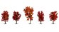 NO 25625 - Arbres d'automne 8-10 cm, 5 pcs - Noch