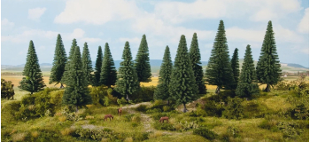 NO 24643 - Sapins, 16 pièces, 4-10 cm - Noch