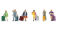 NO 15223 - Voyageurs avec valises - Noch
