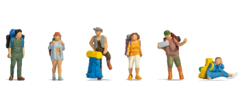 NO 15247 - Routards et auto-stoppeurs avec sacs à dos - Noch