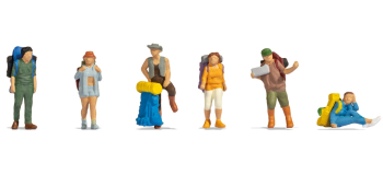 NO 36247 - Routards et auto-stoppeurs avec sacs à dos - Noch