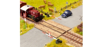 Modélisme ferroviaire : NOCH NO 14624 - Passage à niveau de planches de bois laser-Cut