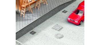 Train électrique : NOCH NO 14632 - Plaques d'égouts 