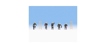 Modélisme ferroviaire : NOCH NO 15021 - Pompiers (vêtements de couleur noire)